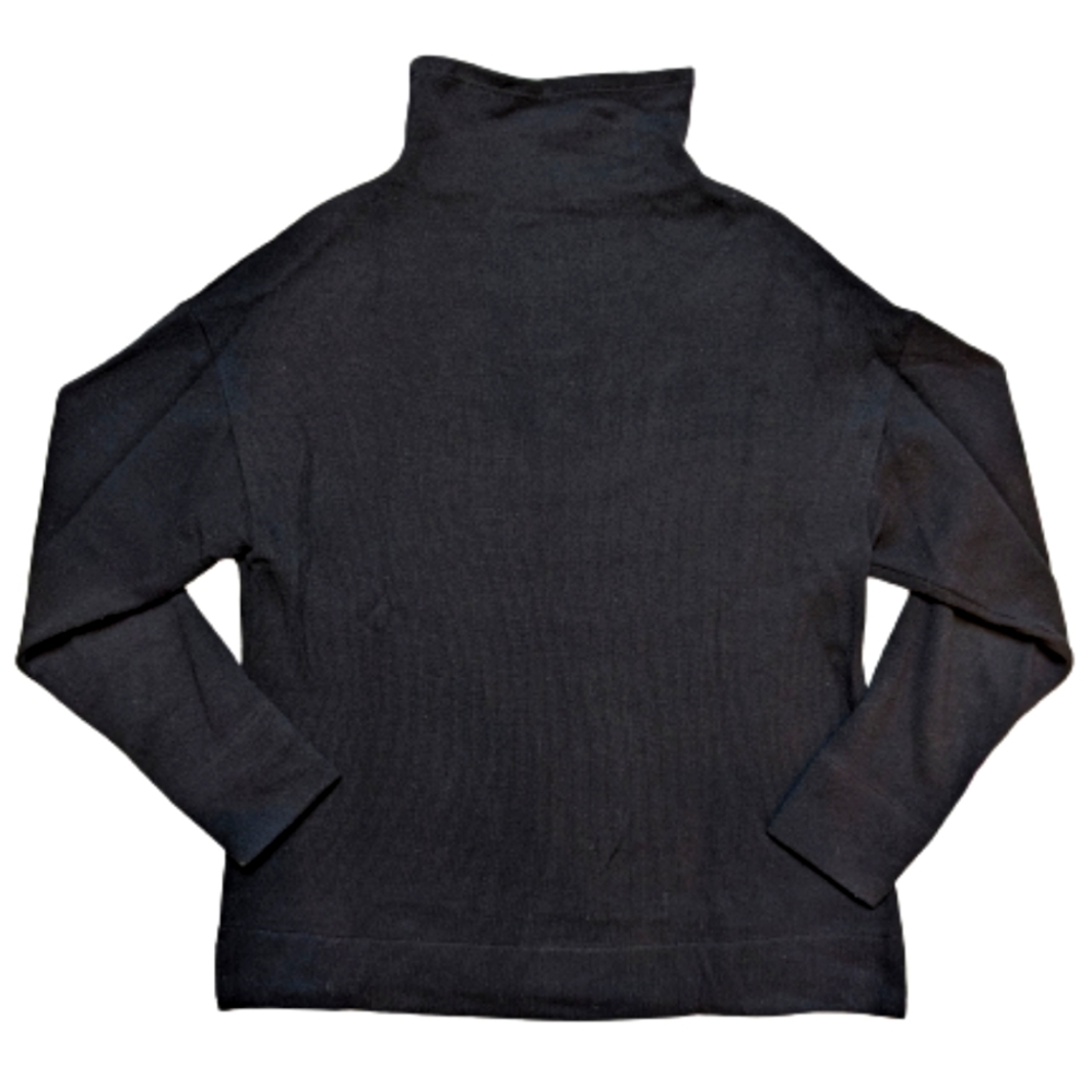 James Perse Funnel Neck Wool Blend Sweater in Black Size 1 / Size S